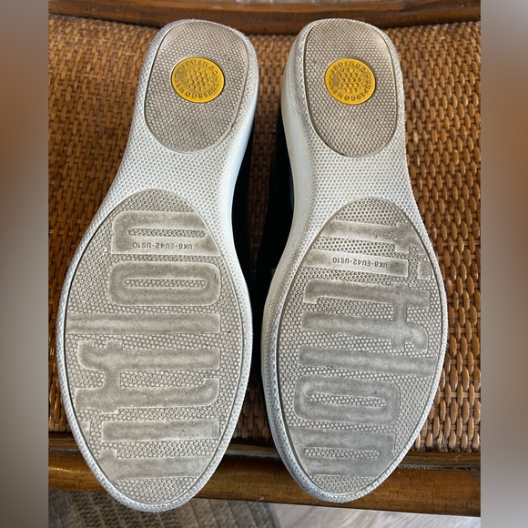 FitFlop Sneakerloafer Black/White Loafers fringey patent size 10 - Picture 11 of 12